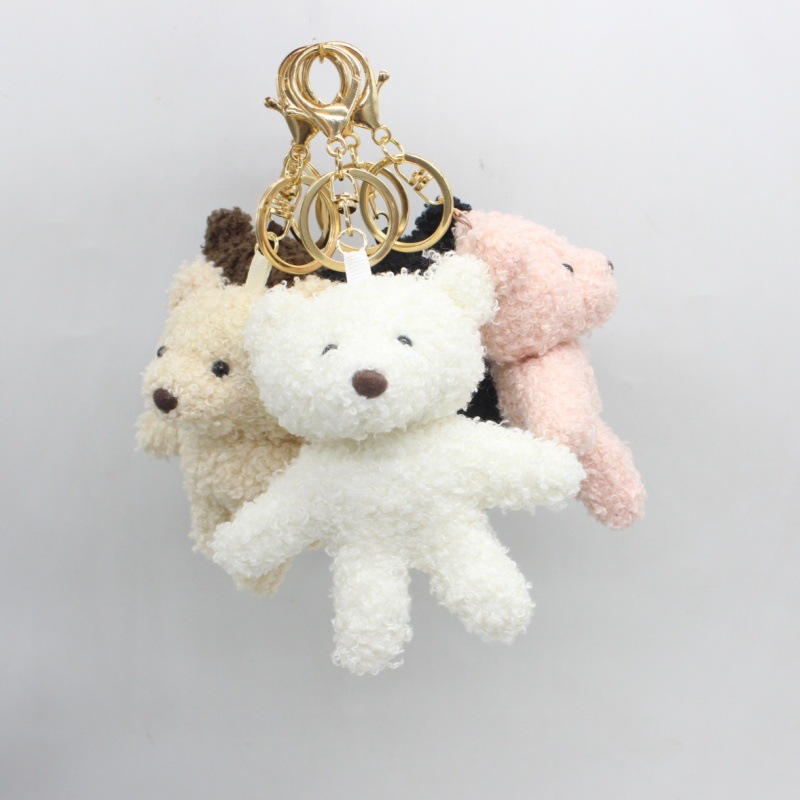 New cartoon cute curly teddy bear figurines, keychains, bags, pendants, creative accessories, clothes, shoes and accessories pic 4