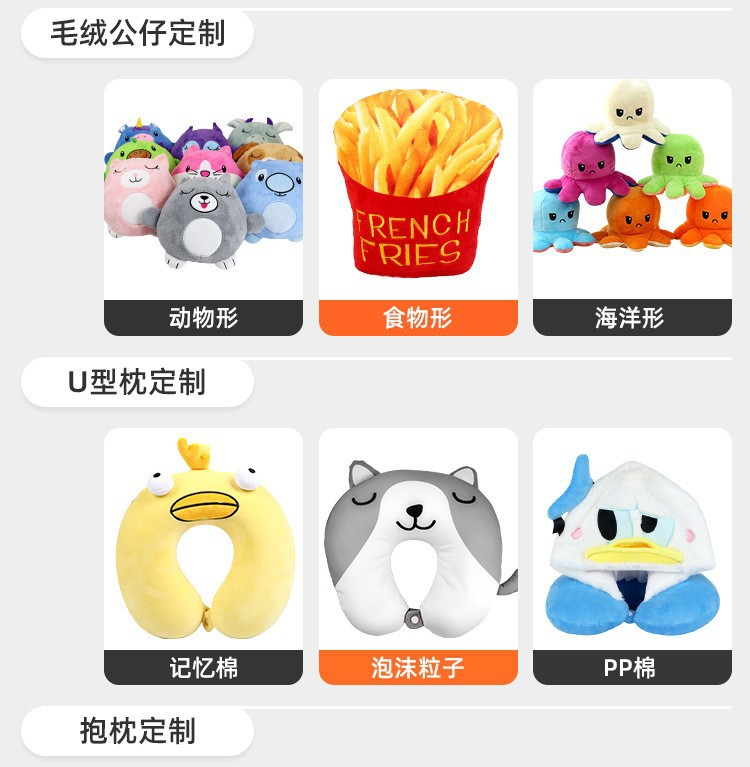 问号抱枕长条多功能U型毛绒午睡护颈大号居家沙发抱枕可爱多用途详情12