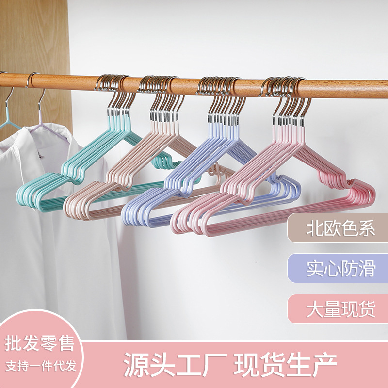 实木裤架服装店防滑实木衣架木质衣挂批发儿童成人木头衣架收纳详情1