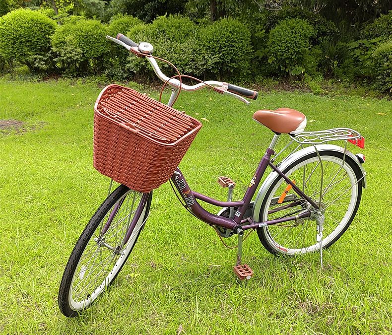 通勤自行车编织车筐电动车公路车车篓通用骑行配件车篮子加厚前筐详情11