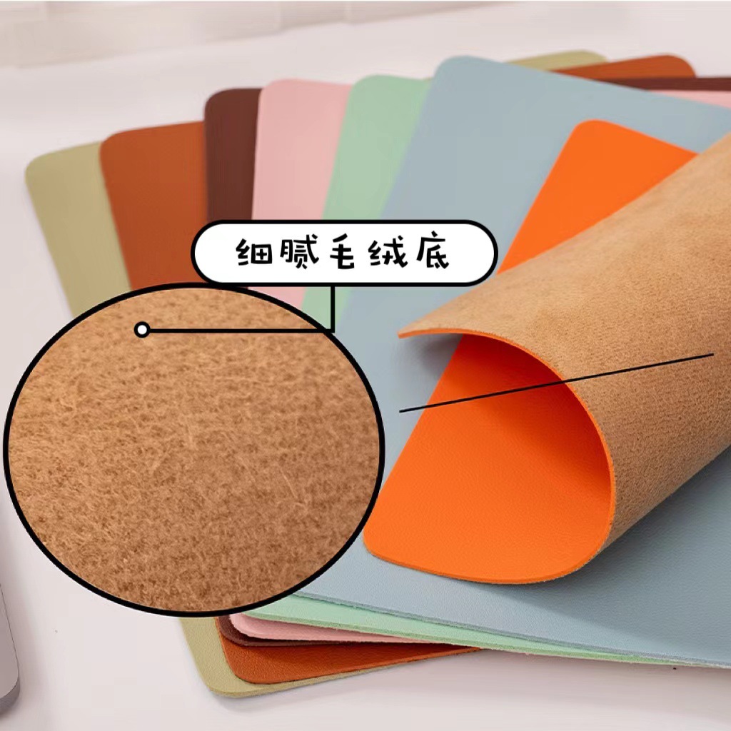 Leather mouse pad, anti-slip, laptop desk pad, mobile phone bulk order, LOGO pattern, simple mouse pad pic 4