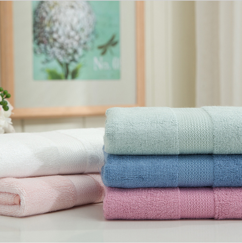 Wholesale bamboo fiber towels, household soft, absorbent and non-shedding adult face towels, custom-made thick large towels pic 13