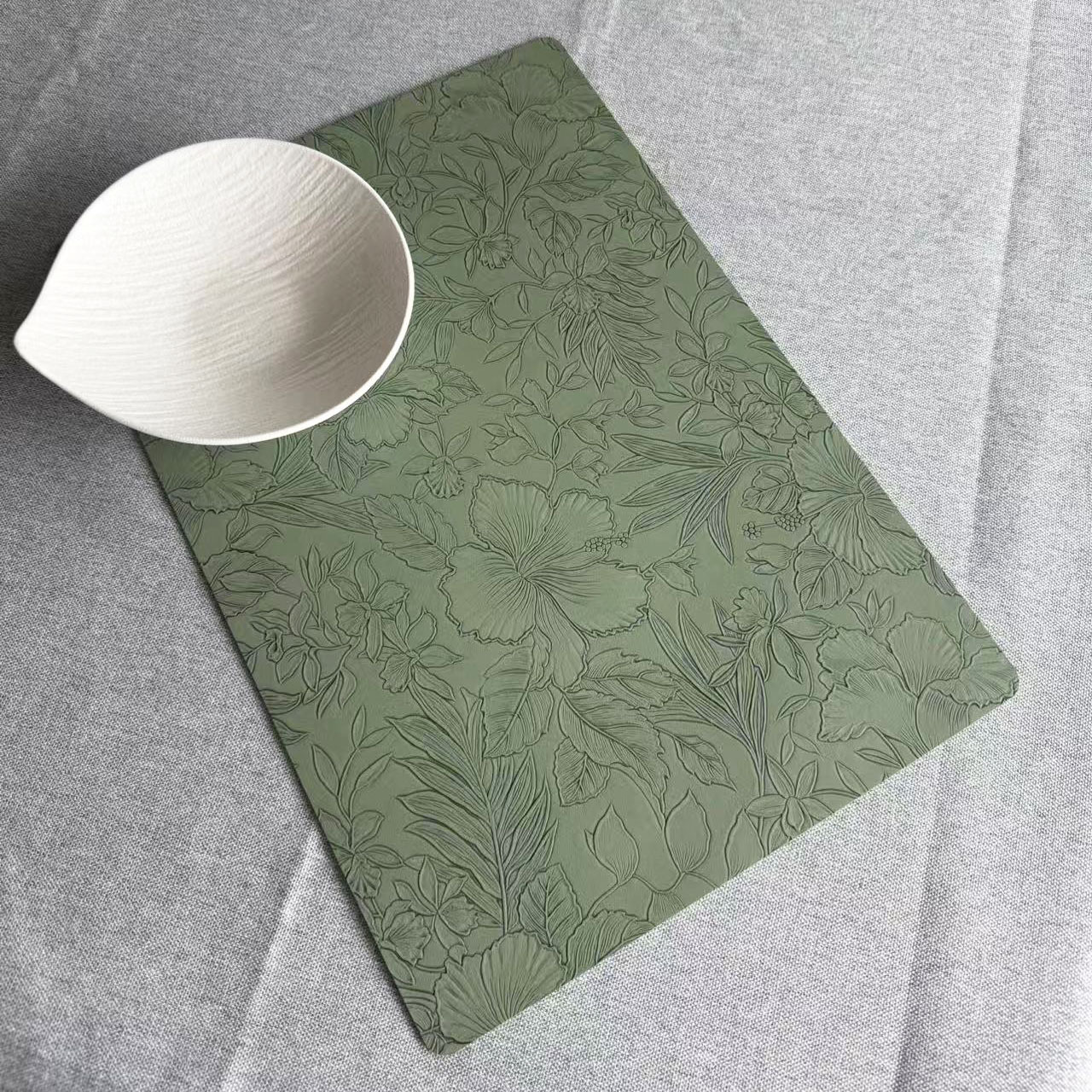 现货跨境北欧风皮革西餐垫双面方形酒店家居隔热桌垫创意防滑碗垫详情12