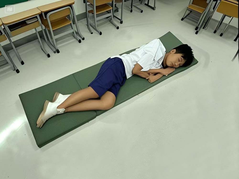 办公室折叠便携易收纳午睡垫瑜伽垫加厚学生午休垫学校防潮午睡垫详情18