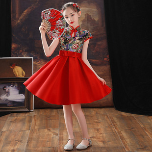 女童礼服洋气公主裙花童白纱婚纱裙主持人小女孩钢琴演出儿童礼服详情9