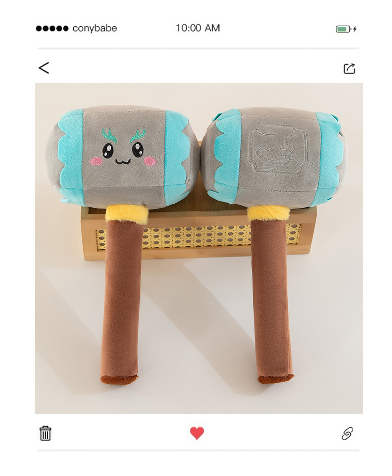 Creative ice-breaking hammer plush toy, realistic hammer, funny expression, sand sculpture 3D playful doll, as a gift for your best friend pic 6