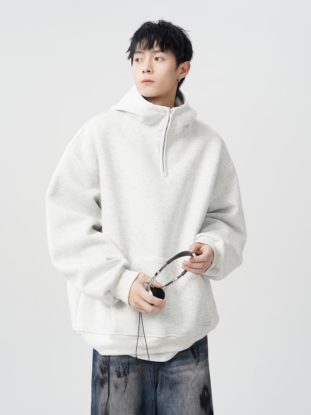  oversize casual versatile top fashion men's hoodie详情16