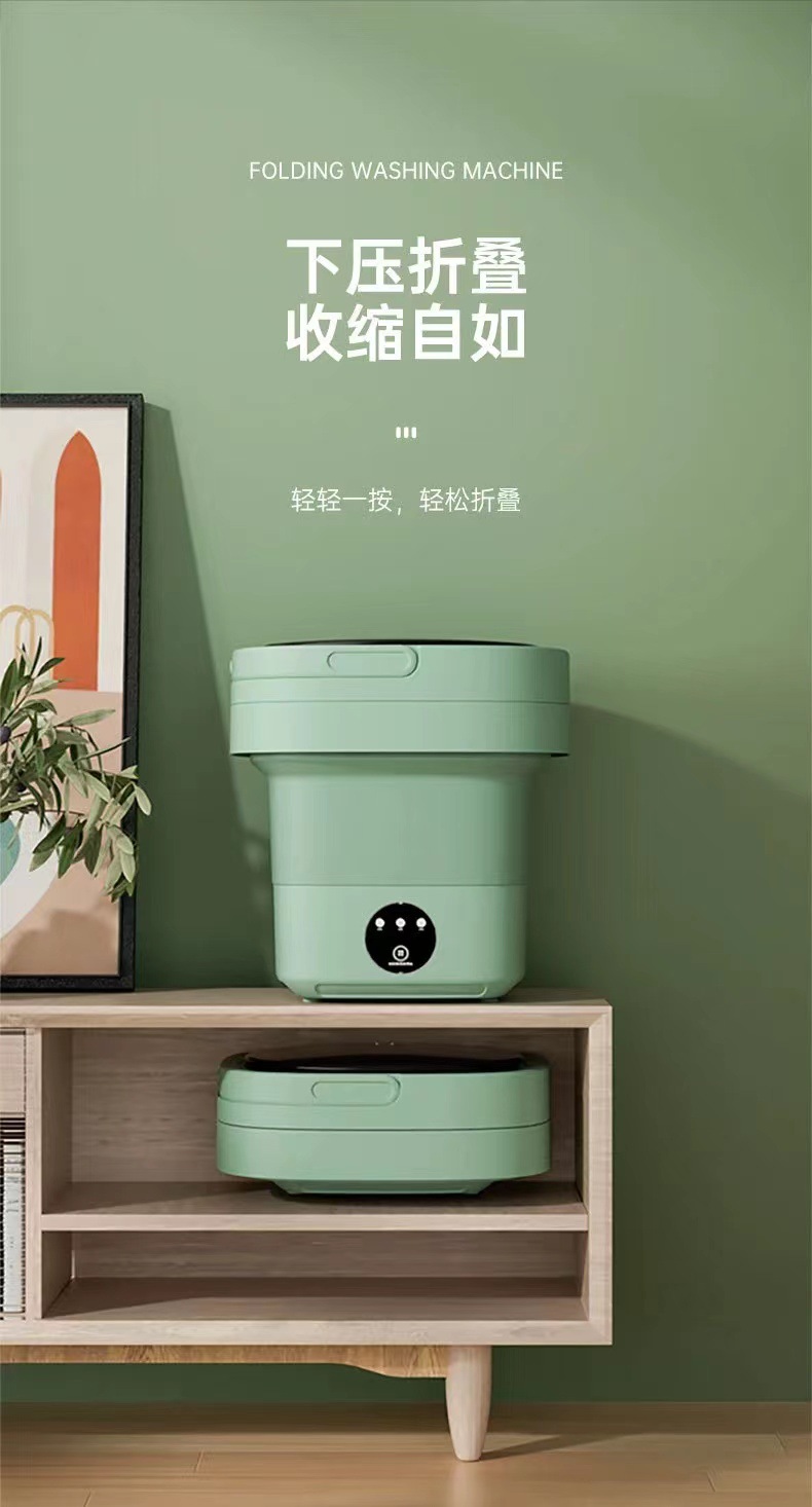 Factory direct sales of 8L folding washing and spinning integrated washing machine, small student dormitory washing machine, baby washing machine, portable pic 14