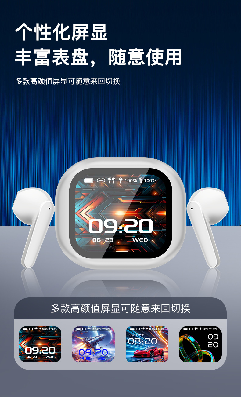 AI Translation Headphones M94 Wireless Ultra-Long Battery Life Cross-border Private Mold Touch Screen Bluetooth Headphones Non-in-ear Smart 5.4 pic 16