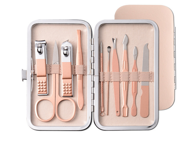 Factory direct sales of stainless steel nail clippers and nail scissors set, 7-piece nail tool set, printed with gift LOGO pic 42