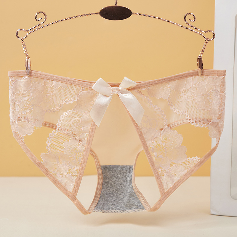 时尚爆款女士镂空蕾丝内裤性感情趣诱惑法式无痕丁字内裤女详情9