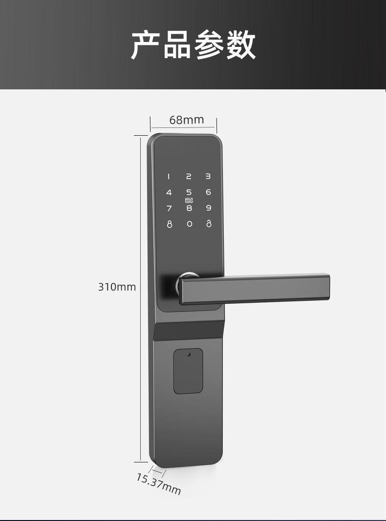 智能门锁批发防盗门电子锁出租房民宿IC通通锁APP远程公寓密码锁详情15