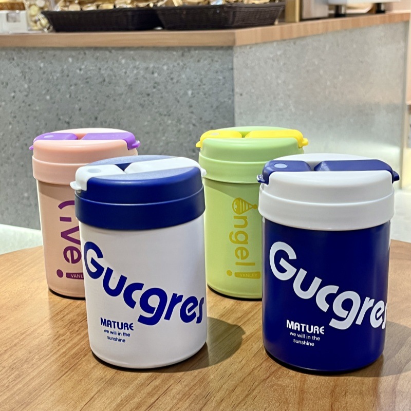 New 304 stainless steel ton-ton cup, outdoor portable double-drinking straw cup, double-layer vacuum, high appearance level insulated cup pic 34