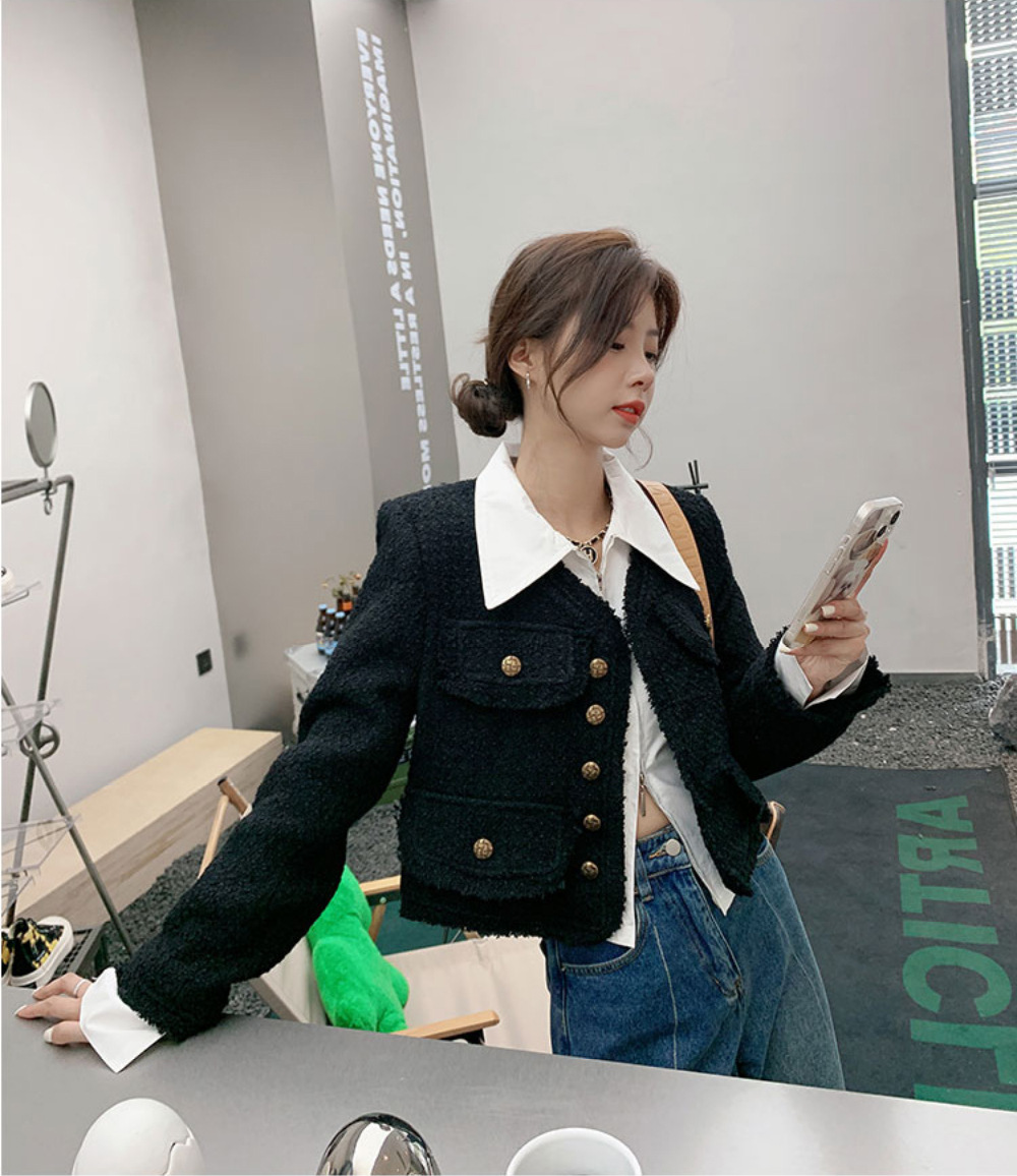 法式气质拉链白色衬衫女春季设计感短款别致上衣内搭打底长袖衬衣详情14