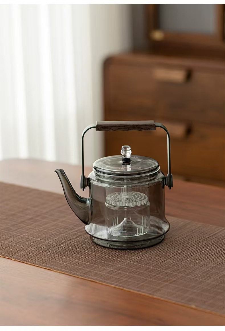 玻璃茶壶耐高温功夫茶具小号过滤可烧煮茶透明家用简约加厚泡茶器详情16