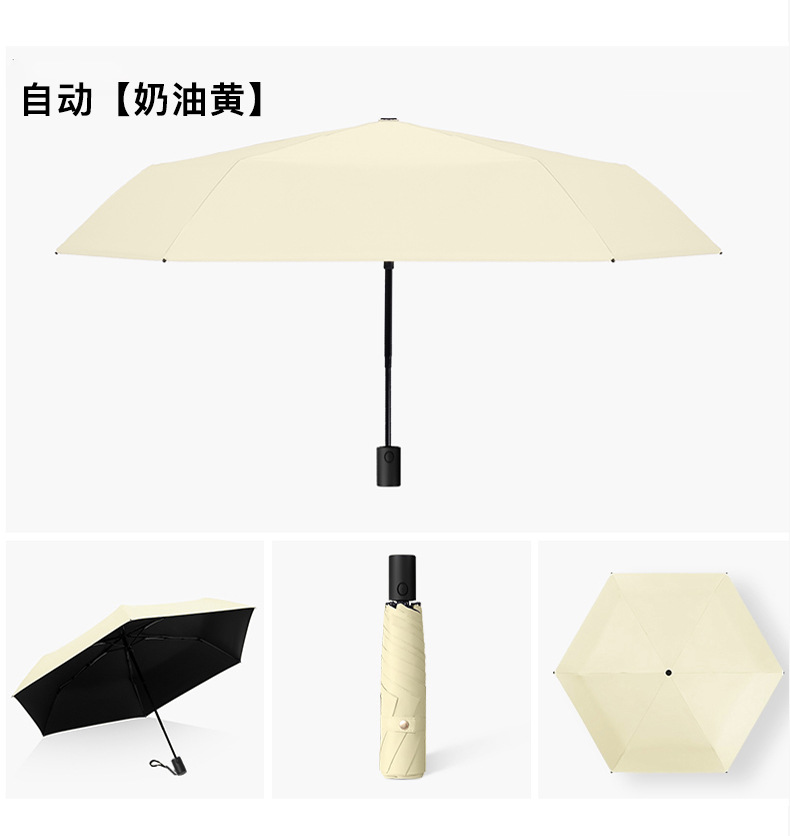 Ultra-light, retractable, safe, anti-rebound, automatic all-weather umbrella, UV-resistant black rubber sun protection and shading sun umbrella pic 20
