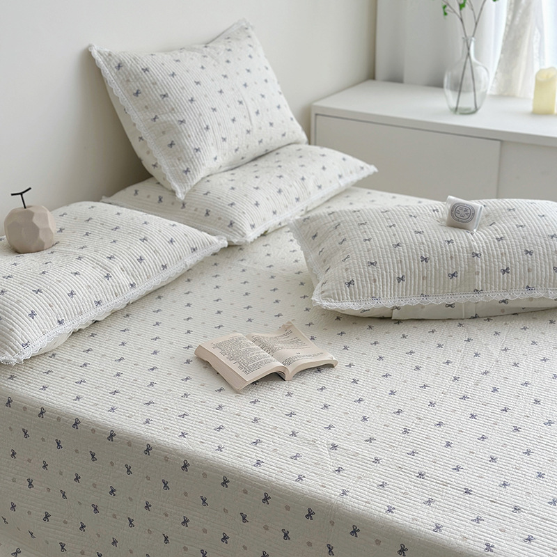 Lisa series, a three-piece set of all-cotton high-temperature sand-washed cotton bed cover, is skin-friendly, breathable and suitable for all seasons pic 79