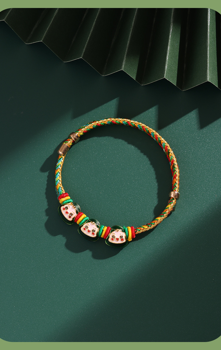 端午节五彩绳子小粽子手工编织diy成品吊坠少儿手绳手链装饰手绳详情7