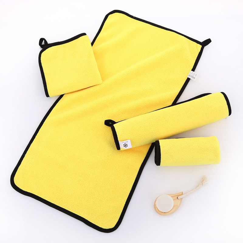 【 Chi Jia 】 High-density composite car cleaning cloth, cleaning cloth, car washing, thickened double-sided hook, large LOGO car pic 5