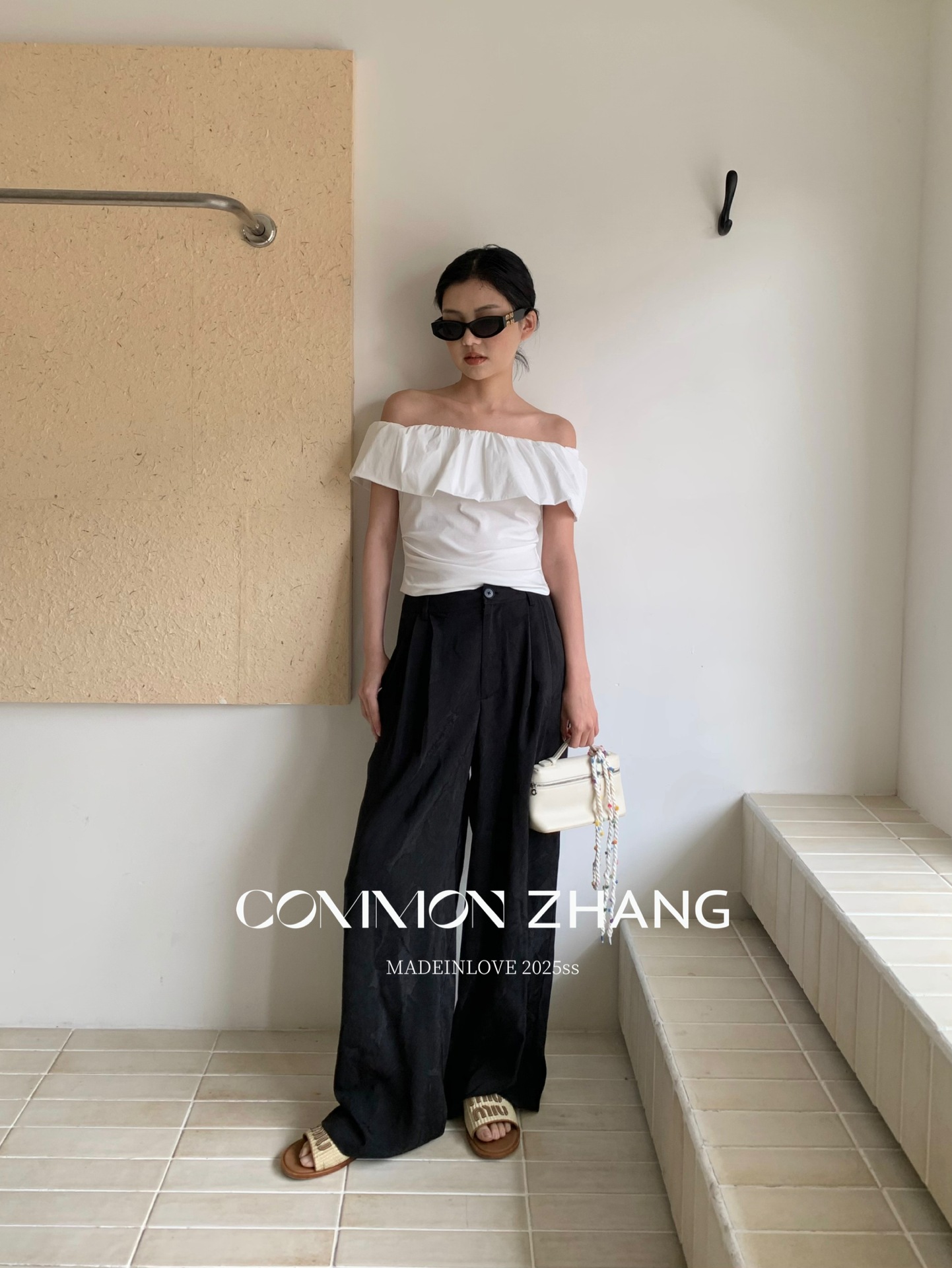 CZ ZHANG夏季韩版通勤时髦质感低腰阔腿垂感拖地百搭休闲裤B21335详情6