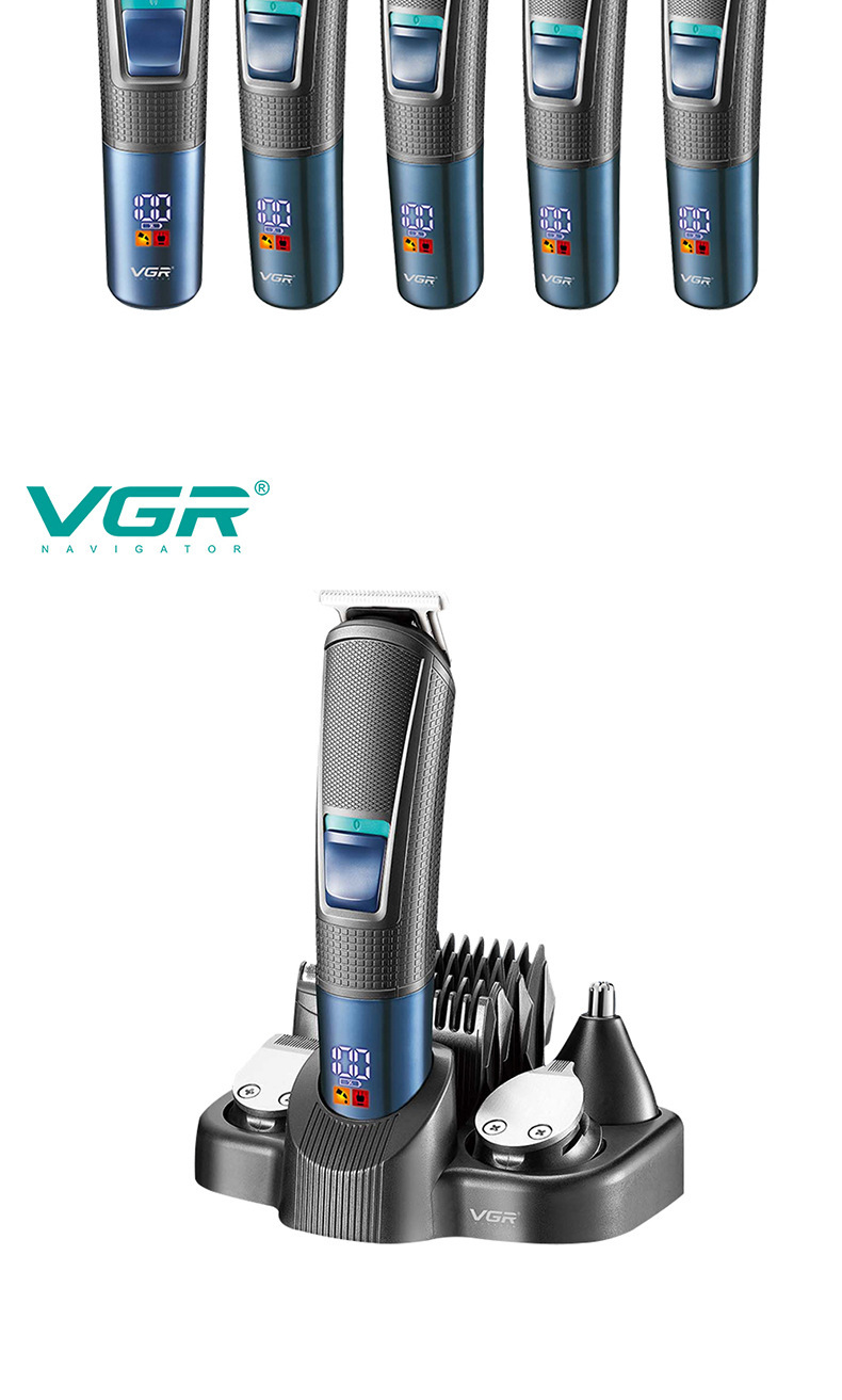 VGR108 Cross-border New Electric Shaving Nose Hair and sideburns Set, five-in-one multi-functional hair clipper pic 7