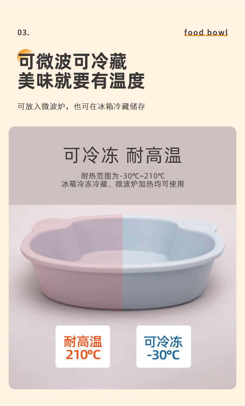 萌趣造型宝宝餐盘小菜碟陶瓷白盘10.5寸野营餐具密胺盘碗碟盘子详情7