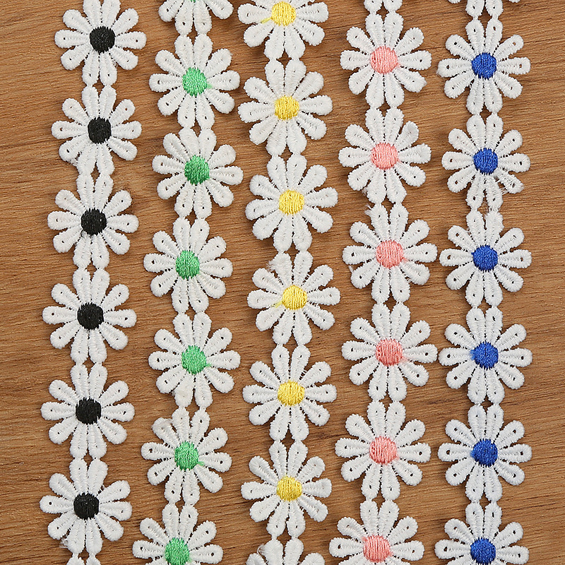 Factory direct sales and wholesale of 10-petal milk silk chrysanthemum, 2.5 cm petal lace clothing accessories and auxiliary materials pic 3