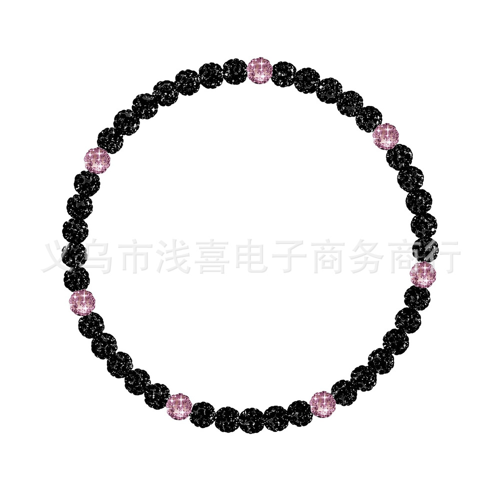 亚马逊新男士彩色钻球项链棒球篮球明星嘻哈项链竞技水钻项饰项圈详情14