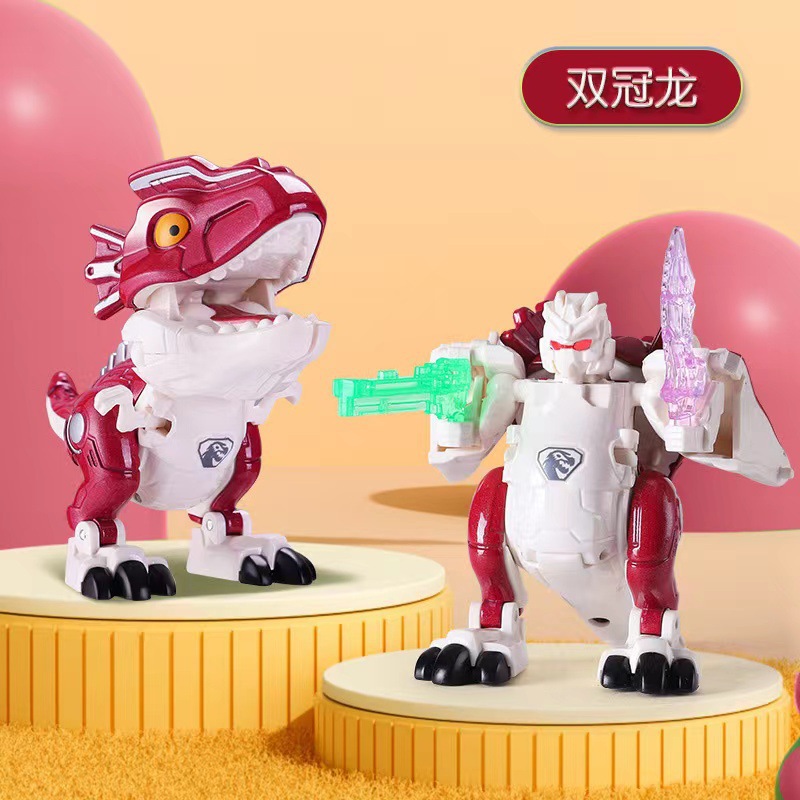 合金恐龙变形机器人仿真模型二合一多关节可灵活拼装礼品摆件玩具详情12
