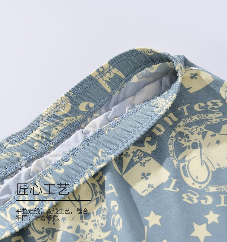 阿罗裤男士内裤纯棉宽松居家短裤肥佬睡裤棉质大裤衩男士四角内裤详情8