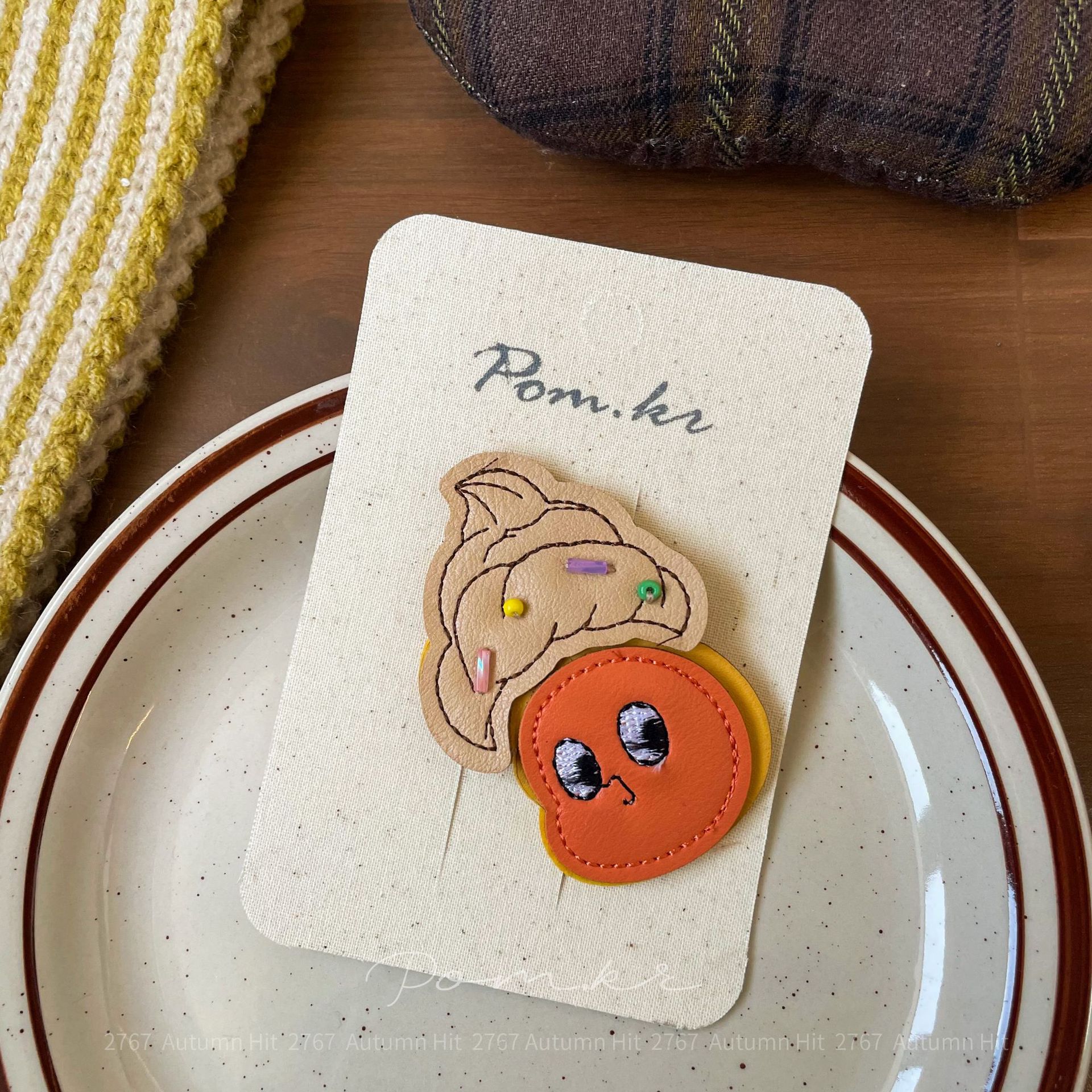 童趣卡通发夹 立体皮质表情水果侧边夹少女心 ins 风碎发刘海夹韩详情8