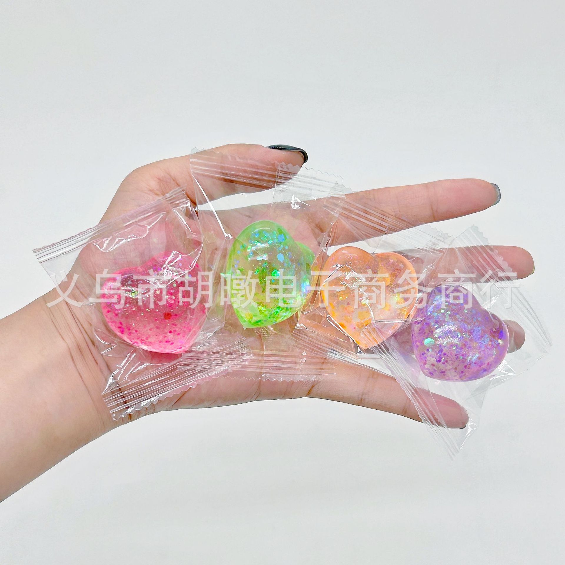 爱心捏捏乐金粉爱心麦芽糖捏捏乐解压慢回弹玩具网红发泄减压捏捏详情7