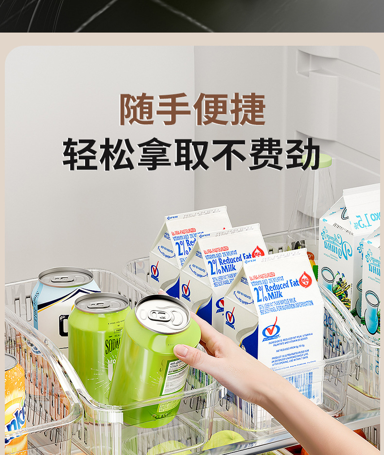 冰箱置物盒新款可沥水多功能家用厨房蔬菜水果生鲜整理收纳盒神器01098-028详情6