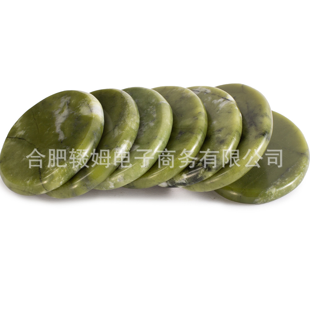橄榄玉能量按摩石恒温加热石刮痧石套装火山石美容spa汗蒸热敷石详情30