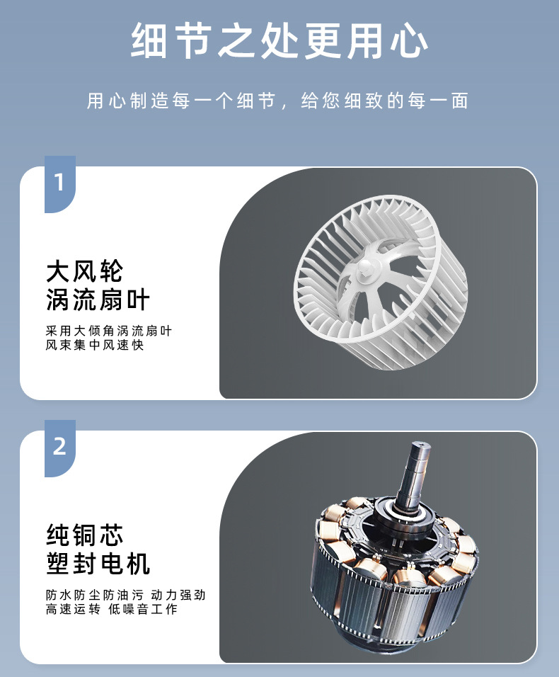 集成吊顶照明+换气二合一多功能静音换气扇照明换气扇厨排风扇详情6