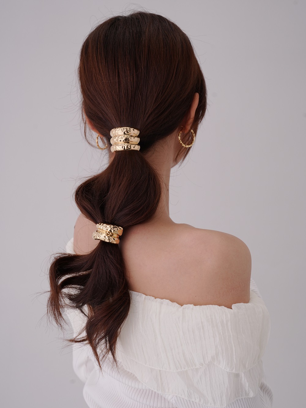 外贸爆款发饰欧美风跨境高级感马尾辫发圈时尚后脑勺合金头饰发绳详情1