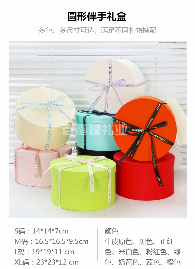 圆形牛皮纸盒圆形伴手礼盒子礼物盒礼品盒圣诞包装盒饼干烘焙包装详情2