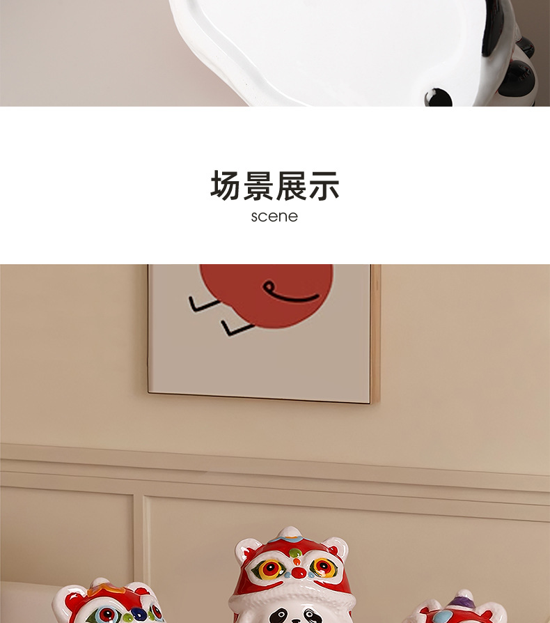 Warming housewarming panda ceramica hucha de dinero ideas estilo chino home doors oficina tesoro artesanía regalo caja de ahorros pic 18