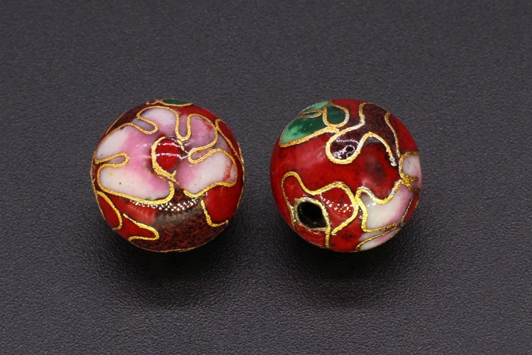 Traditional copper-based cloisonne enamel jewelry, prayer beads, chain accessories, Jingtai blue polished 12#, 14#, 16# round beads pic 13