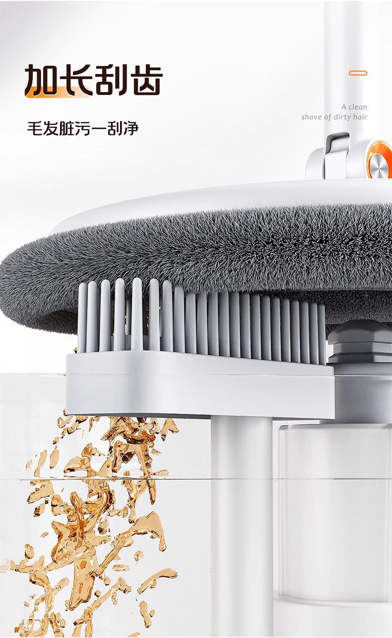 2024 New rotating mop with dirt separation for lazy household use, one mop clean, automatic rotating single bucket pic 5