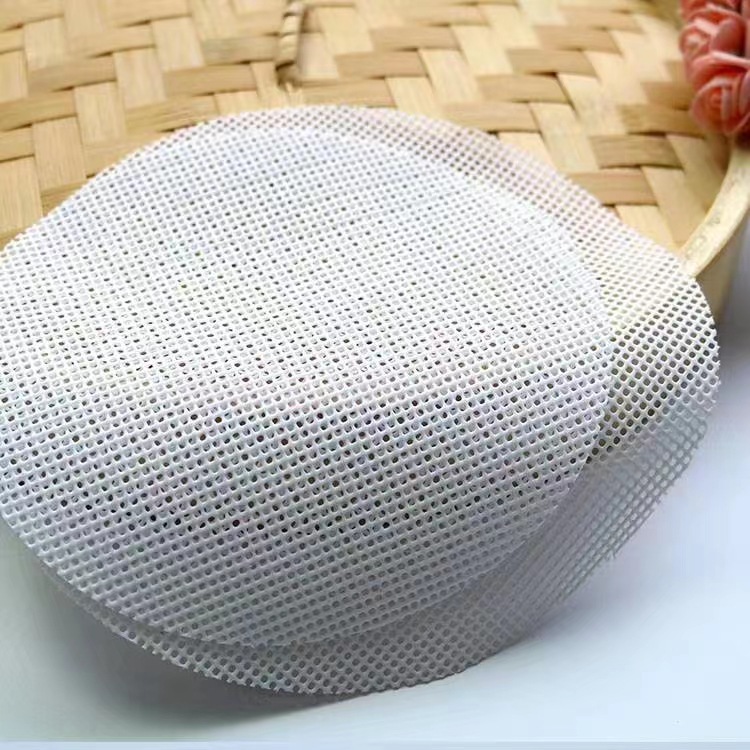 【1-11 Zones 】38CM【 Silicone 】 Steamer cloth 50/ pack 1000/ piece Silicone pad high-temperature resistant steamer paper reusable 38CM steamer cloth Non-stick steamed bun cloth washable pic 3