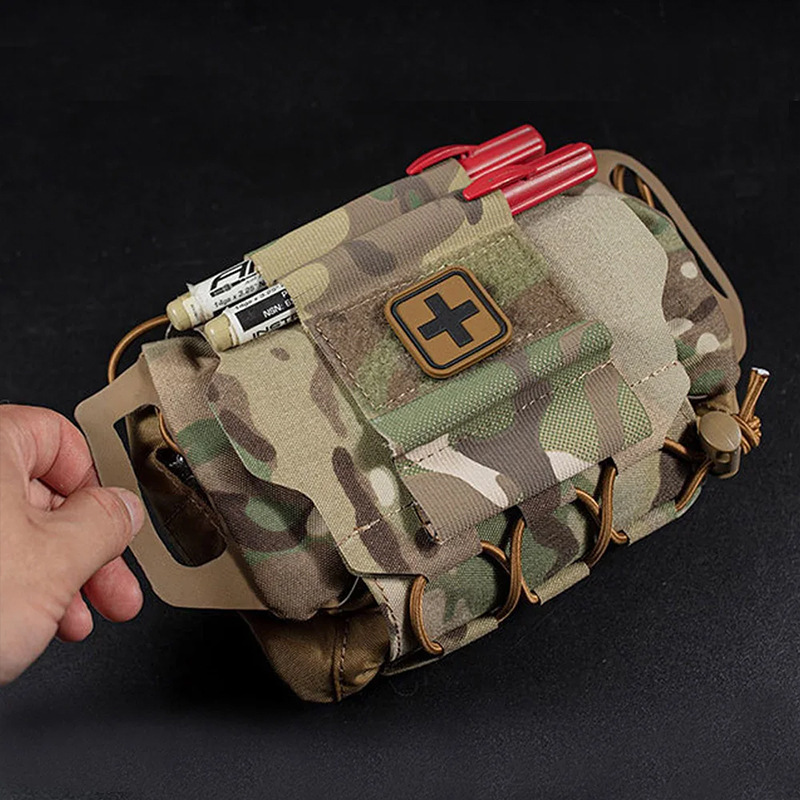 Outdoor hiking quick pull-out bag CS Tactical travel MOLLE accessory Bag Mountain climbing waist bag First aid medical kit pic 3