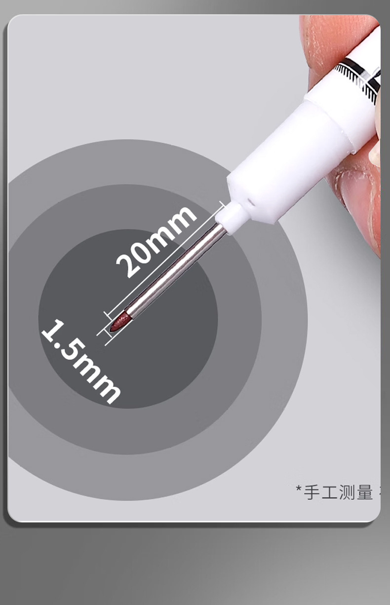 Wholesale of long-tipped marker pens, oil-based hardware and woodworking pens, bathroom tile marker pens, black deep-hole marker pens pic 5