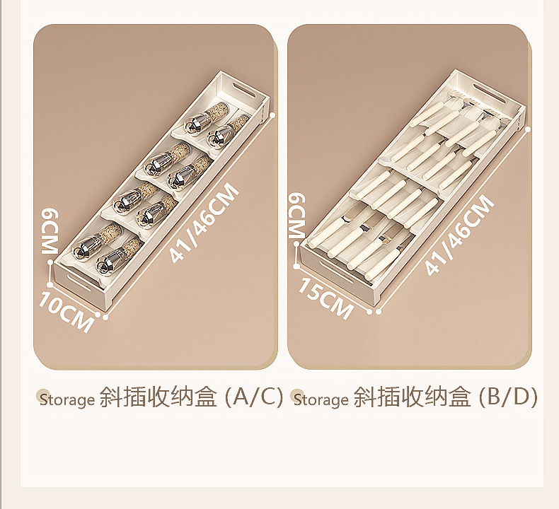 Space aluminum drawer storage partition cabinet, built-in knife, fork, chopsticks, spoon storage box, shelf, kitchen organization wonder pic 26