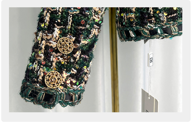 French fashion brand heavy sequined, high-end design sense, chanel-style coat 220367 pic 14