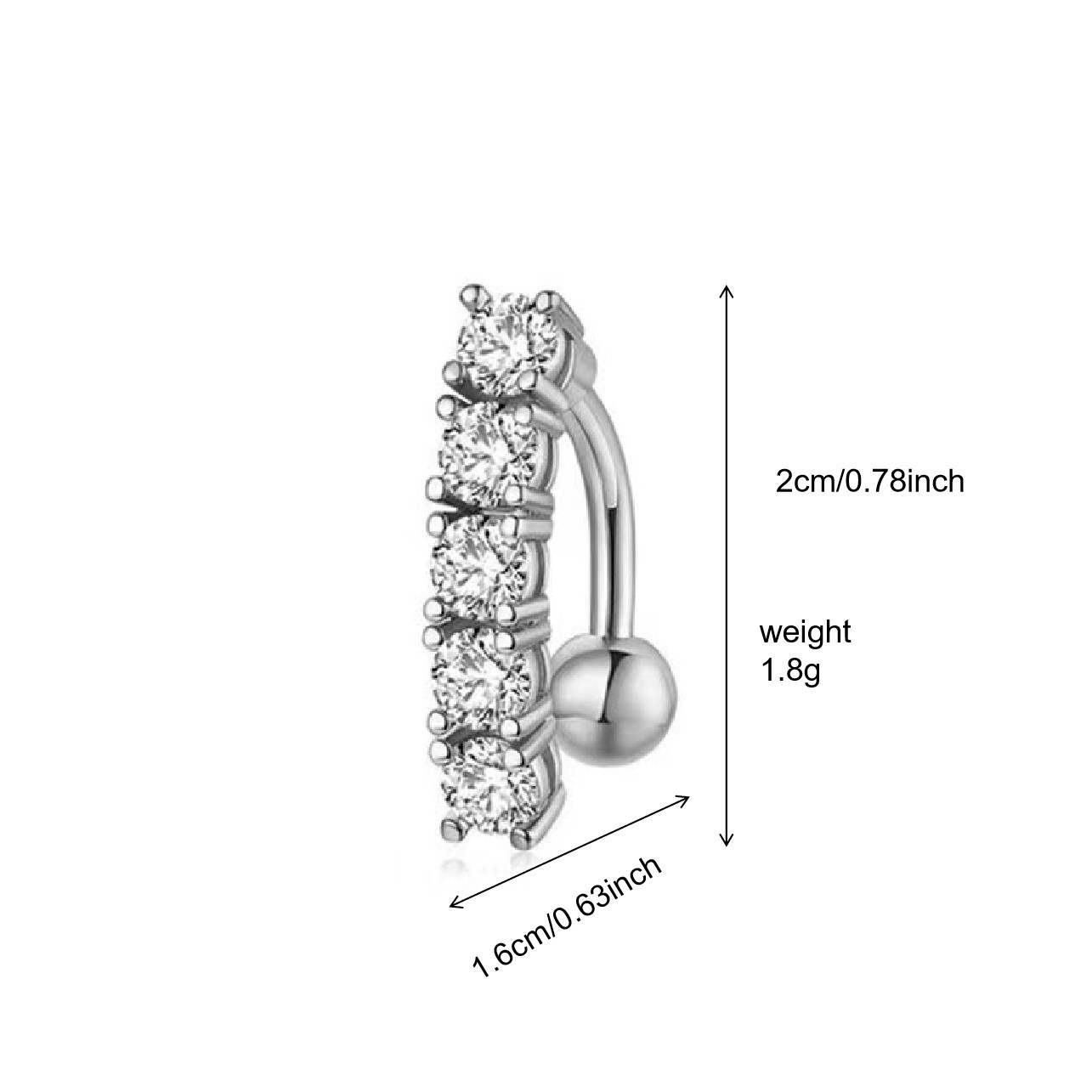 人体穿刺饰品肚脐钉跨境热卖肚脐环欧美经典肚脐扣批发厂家脐钉详情12