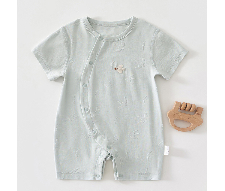 Baby one-piece suit, summer short-sleeved thin clothes, newborn one-piece suit, cotton mottled hatsuit, baby crawling suit pic 20