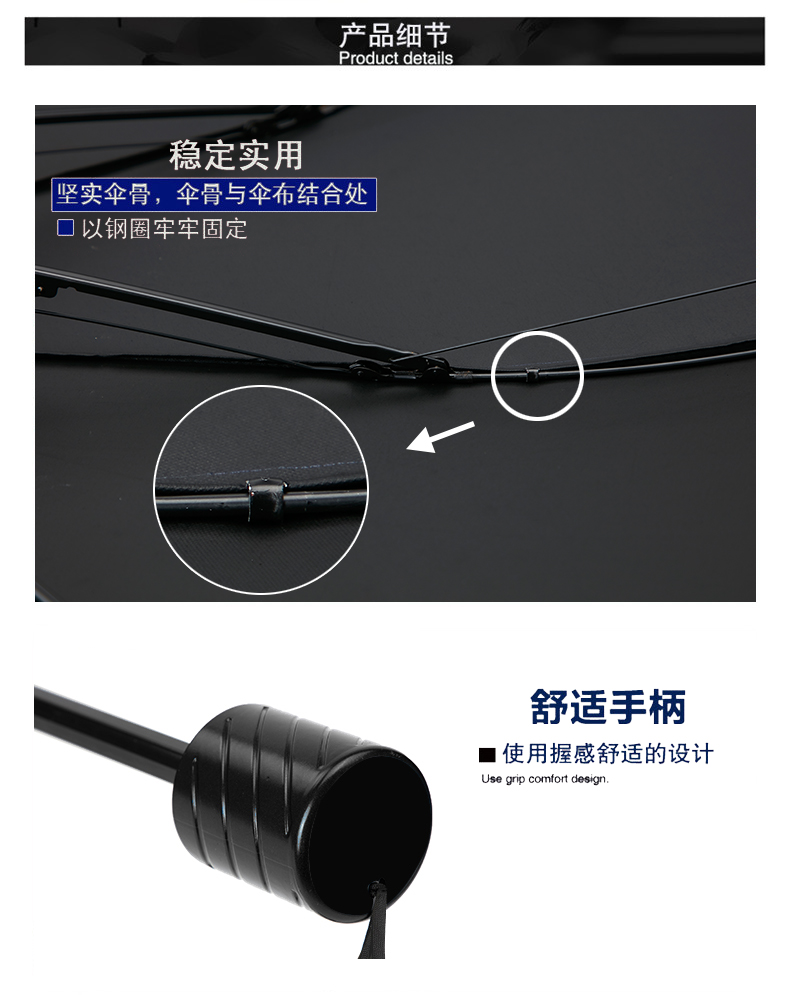 大号超大雨伞男女三人晴雨两用折叠学生双人黑胶防晒遮阳伞雷之新详情20