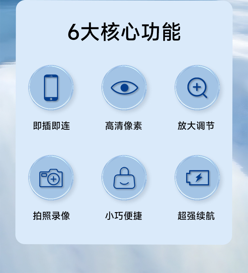 shanilak   家用头皮头囊检测仪数码高清100W像素电子显微镜可拍照皮肤检测仪详情2