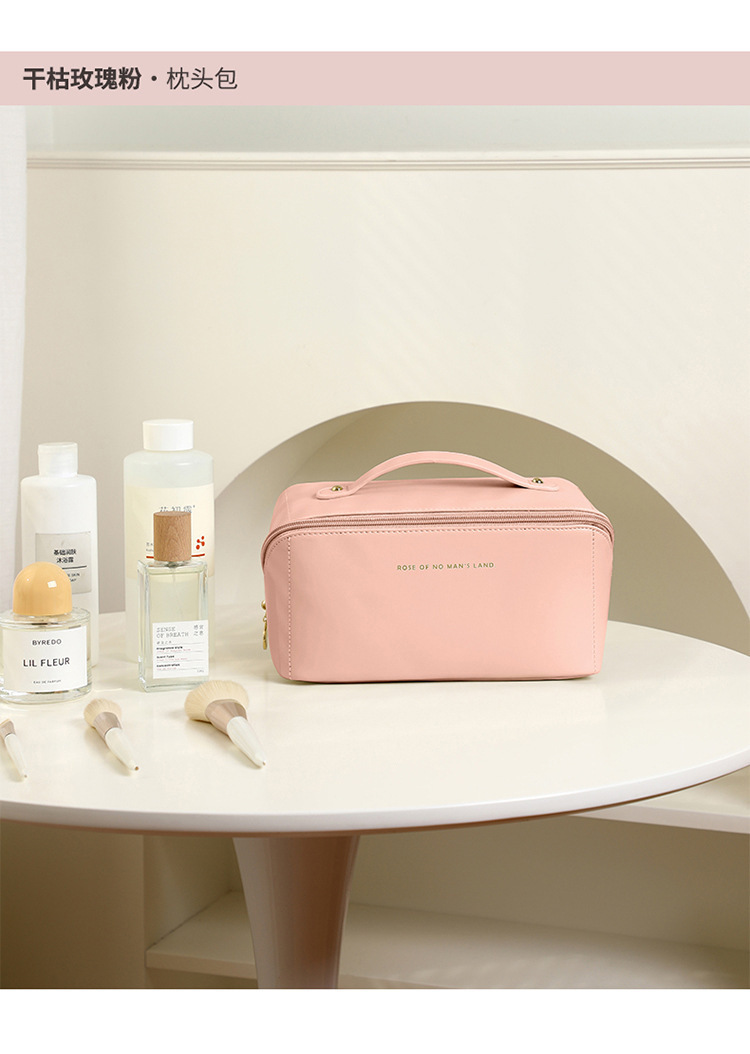 Bolsa cosmética minimalista almohada portátil bolsa cosmética bolsa de almacenamiento bolsa de viaje bolsa de tocador bolsa de maquillaje influenciador pic 10